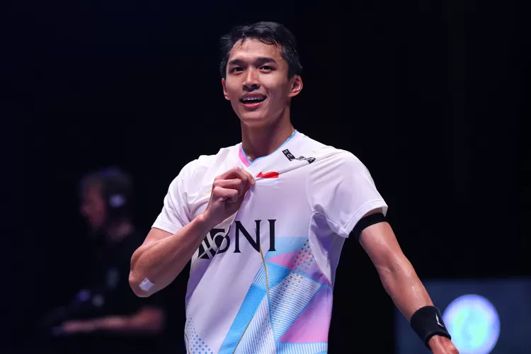 Dua tunggal putra Indonesia Anthony Sinisuka Ginting dan Jonatan Christie tembus babak final All England 2024. Laga berlangsung di Utilita Arena Birmingham, Inggris, Sabtu 16 Maret 2024. (x @INABadminton)