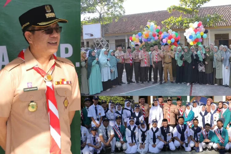 Bupati Bandung Dadang Supriatna saat menjadi pembina upacara sekaligus membuka MPLS tahun pelajaran 2024/2025 di SMPN 1 Katapang Kecamatan Katapang Kabupaten Bandung, Senin (15/7/2024) pagi.