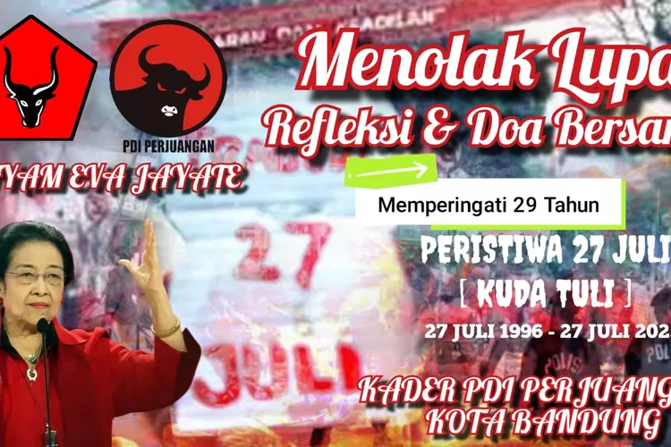 Peringatan Kuda Tuli diisi dengan refleksi dan renungan sabtu kelabu 27 Juli 1996, tabur bunga dan ditutup dengan doa bersama.