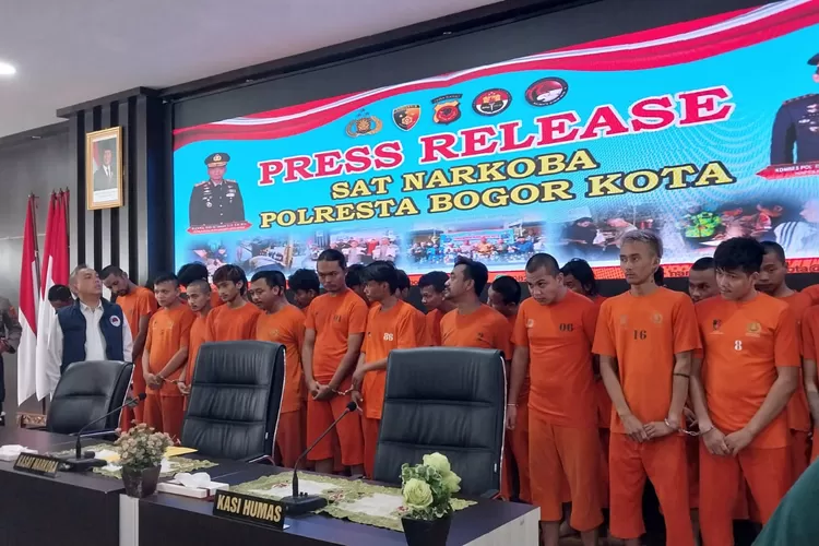 Sat Narkoba Polresta Bogor Amankan 33 Tersangka Narkoba Bermodus Siap Edar (Wiera Fokussatu)