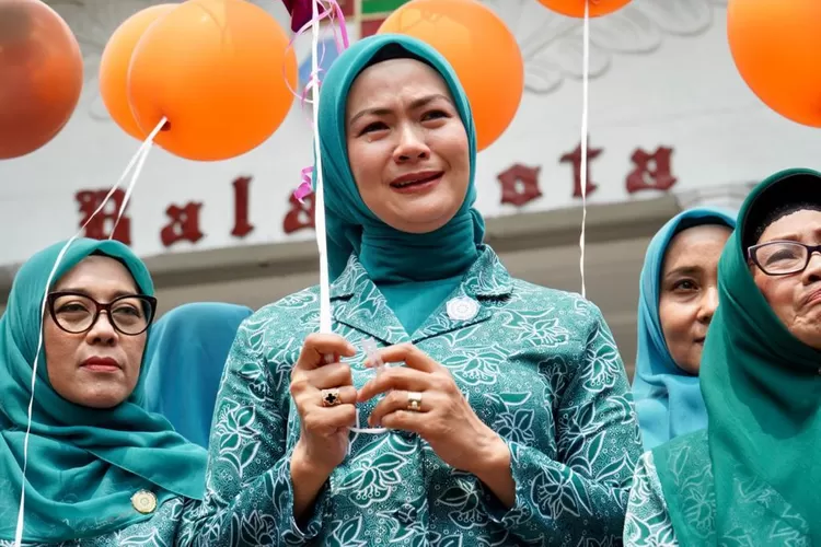 Ketua TP PKK Kota Bogor Yane Ardian pamitan bersama kader (Pemkot Bogor)