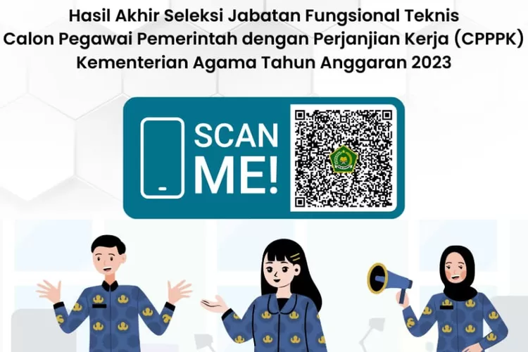 Pengumuman hasil seleksi calon PPPK di Kemenag. ada 3.620 pelamar yang lolos seleksi PPPK 2023 (Kemenag)