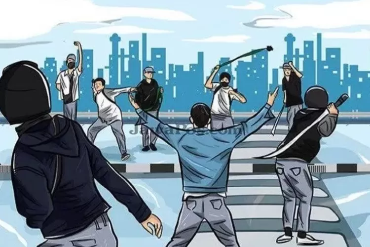 Rangkaian KRL Berhenti Akibat Tawuran di Perlintasan Kereta Api Tanjung Prio, Penumpang Panik