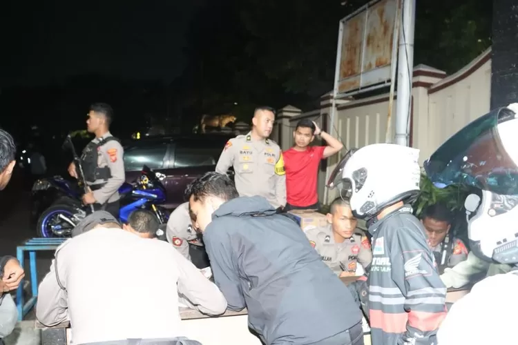 Polres Bogor berhasil menjaring ratusan motor yang menggunakan knalpot brong. (Foto: Devina)