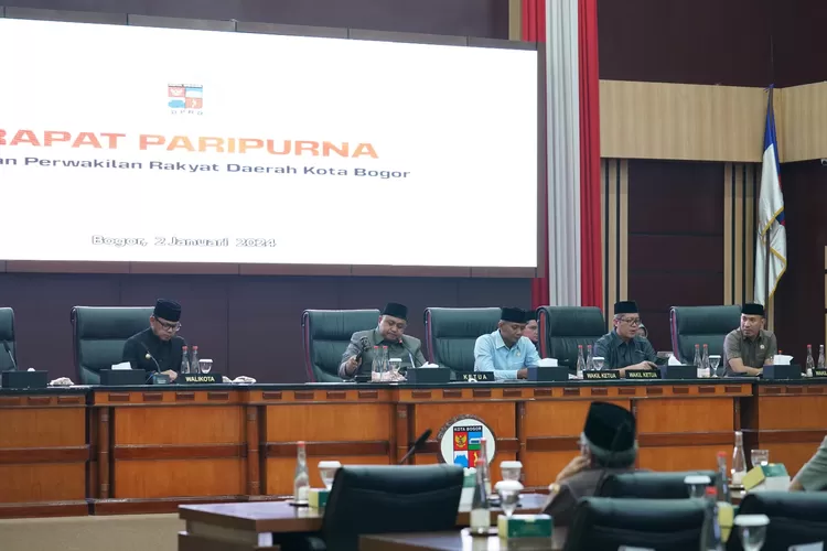 DPRD Kota Bogor menggelar rapat paripurna di awal tahun 2024. (DPRD Kota Bogor)