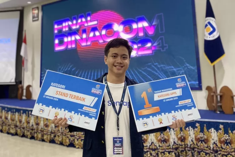 Naufal Rizqullah Firdaus, mahasiswa berprestasi. (Dok Pribadi )