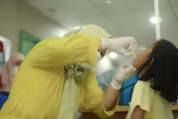 ibuan anak-anak usia balita di Kabupaten Purwakarta berhasil mendapatkan imunisasi yang digelar serentak di seluruh Indonesia.&nbsp; (Diskominfo Purwakarta)