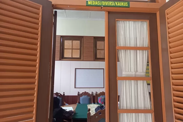 Tampak depan ruang mediasi di PN Bogor. 