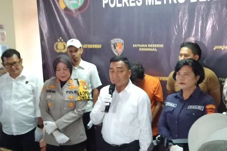 Polres Metro Bekasi Kota meringkus pelaku pembunuhan dan pencabulan anak 9 tahun di Kota Bekasi (Adin)