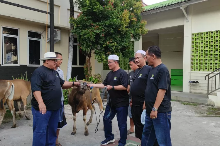 Kemanag Karawang tunjukan hewan yang disembelih (Samsudin)