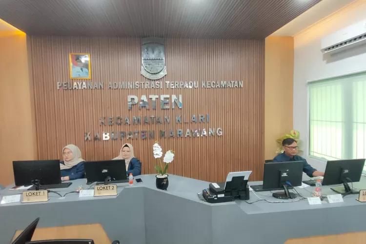 PATEN, ruangan baru pelayanan Adminduk di Kecamatan Klari, Kabupaten Karawang. (Samsudin)