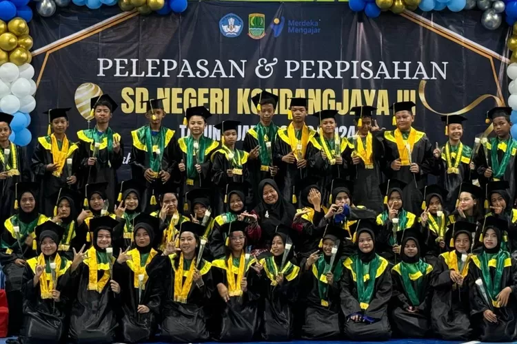 SDN Kondangjaya 3 Karawang Timur menggelar acara pelepasan (Samsudin)