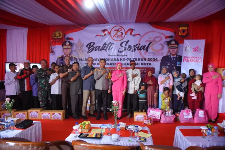 Peringatan Hari Bhayangkara ke-78, Polres Sukabumi Kota menggelar berbagai rangkaian kegiatan (Satiri)