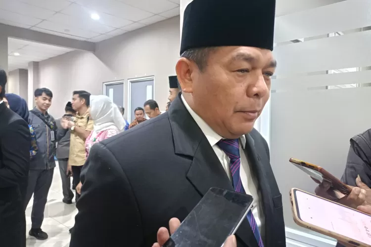 Pj Bupati Purwakarta, Benni Irwan usai melantik dr Tri Muhammad Hani sebagai Dirut RSUD Bayu Asih (Aik/Metropolitan)