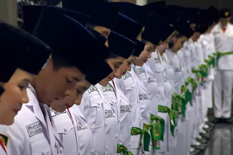 Pengukuhan Paskibraka di IKN, 13 Agustus 2024. (Tangkapan layar YouTube Sekretariat Presiden)