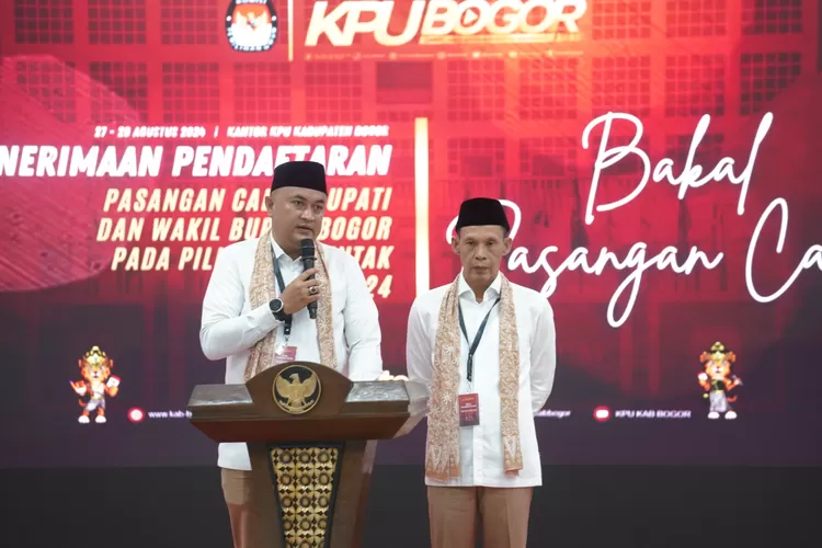 Pasangan calon bupati dan wakil bupati Bogor Rudy Susmanto - Jaro Ade. (Arifin/Metropolitan)