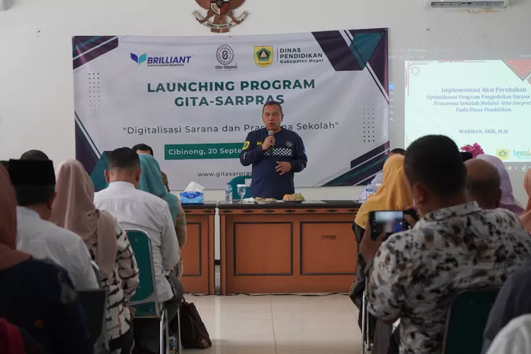 Peluncuran program Digitalisasi Sarana dan Prasarana Sekolah (Gita Sarpras) di Aula Disdik Kabupaten Bogor, Jumat, 20 September 2024. (Humas Pemkab Bogor)