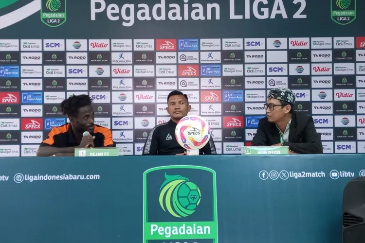 Pelatih Dejan FC, Danang Suryadi saat konferensi pers jelang laga melawan Persikabo 1973, Sabtu, 21 September 2024. (Erwin)