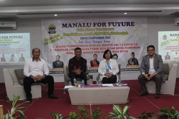 Dosen Sekolah Vokasi IPB University menjadi pembicara di acara talkshow Manalu for Future yang digelar dalam rangka perayaan ulang tahun PTMBB Kota Batam. (Dok Pribadi )