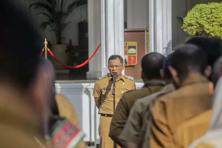 Pj Wali Kota Bogor Hery Antasari mewanti-wanti para ASN agar menghindari ikut kampanye Pilkada karena sanksinya copot jabatan (Prokompim)