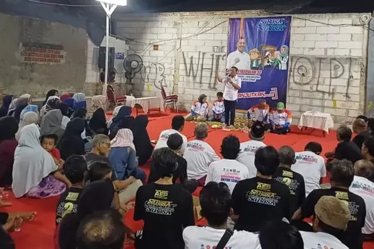 Relawan Siap Menangkan Aep Syaepuloh atau SARASA mendeklarasikan dukungan buat Aep Maslani di Pilkada Karawang 2024 (Herman)