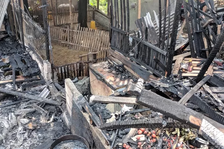 Sisa-sisa kebakaran Pasar Jumat, Tenjolaya, Kabupaten Bogor, Sabtu, 19 Oktober 2024. (Polres Bogor)