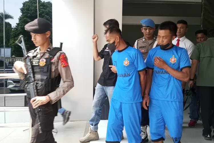 Polisi menangkap dua pelaku begal yang menewaskan korbannya di Ciampea, Kabupaten Bogor. (Erwin)