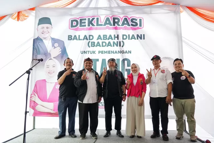 Deklarasi dukungan dari Balad Abah Diani (Badani) untuk Pasangan Atang-Annida di Pilkada 2024 Kota Bogor. 