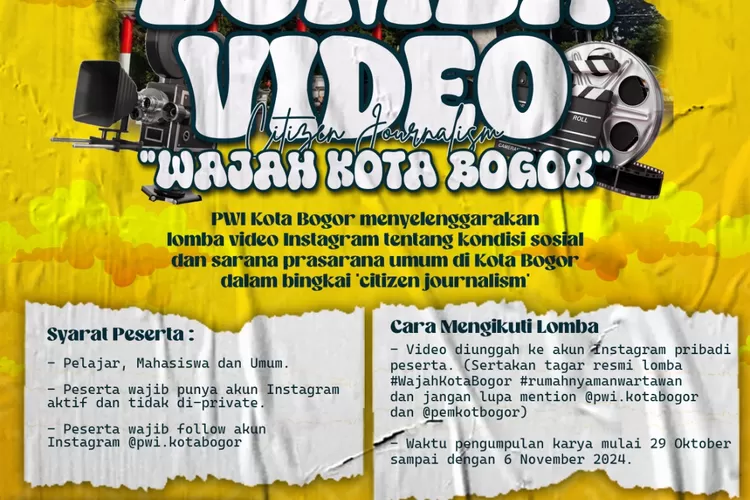 PWI Kota Bogor mengadakan lomba video Instagram bertema "Wajah Kota Bogor" sebagai ajang citizen journalism (Doc.Pribadi)