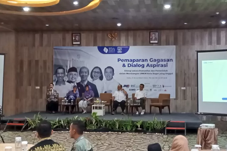 Komunitas pengusaha Tangan Di Atas (TDA) menggelar pemaparan gagasan dan dialog aspirasi lima Pasang Calon Wali Kota (Cawalkot) Bogor (dok pribadi)