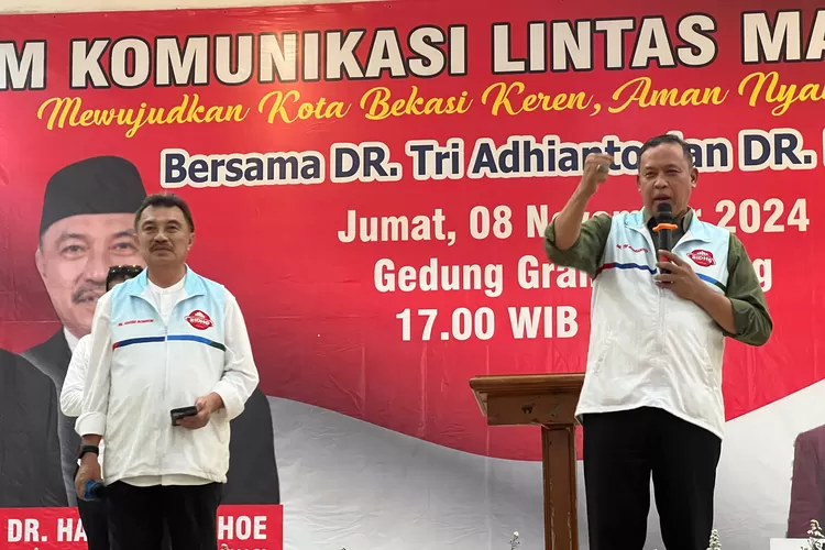 Dalam acara deklarasi FKLM Kota Bekasi, tak kurang dari 2.000 warga mendukung Tri Adhianto - Haris Bobihoe menangkan Pilwalkot Bekasi 2024 (dok pribadi)