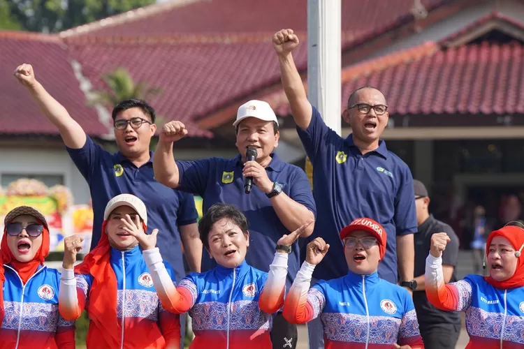 peringatan Hari Kesehatan Nasional (HKN) tingkat Kabupaten Bogor di Lapangan Tegar Beriman, Cibinong, Selasa, 12 November 2024. (Diskominfo)