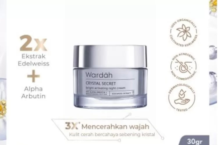 Kami akan membagikan produk skincare Wardah Crystal Secret yang ampuh untuk memudarkan noda hitam (Wardah Official Store)