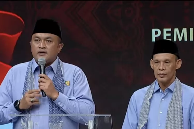 Rudy Susmanto dan Ade Ruhandi memaparkan soal cara menampung aspirasi masyarakat saat Debat KPU. (Foto/Tangkapan layar)