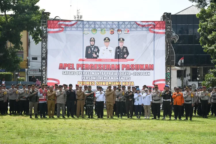 Apel pasukan Polres Sukabumi Kota jelang Pilkada 2024