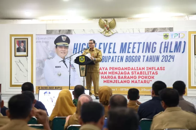  High Level Meeting Tim Pengendalian Inflasi Daerah (TPID) Kabupaten Bogor&nbsp;di Ruang Rapat 1 Sekretariat Daerah, Cibinong, Selasa, 3 Desember 2024. (Diskominfo)