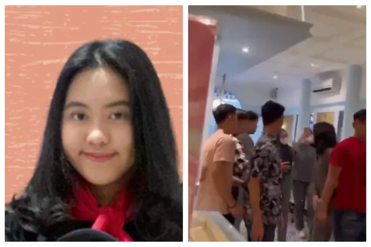 Lady Aurellia Pramesti yang viral usai pemukulan Ketua Koas Fakultas Kedokteran Universitas Sriwijaya (FK Unsri) Palembang, Muhammad Luthfi. (Kolase)