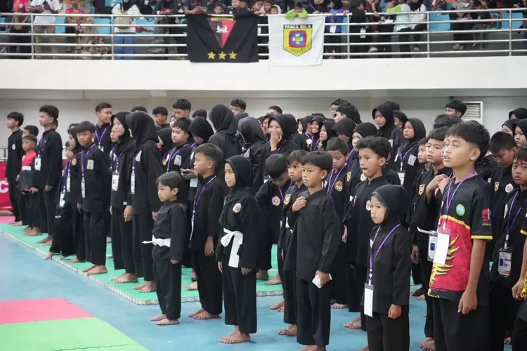 Pembukaan Kejuaraan Pencak Silat Tegar Beriman Championship 2024 di Laga Tangkas Stadion Pakansari Cibinong, Sabtu, 14 Desember 2024. (Diskominfo)