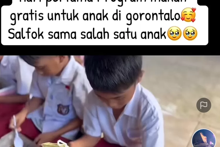Viral siswa SD di Gorontalo menyimpan paket makan bergizi gratis untuk ibunya lantaran di rumah tak ada nasi. (Tangkapan layar TikTok Rasni Adam)