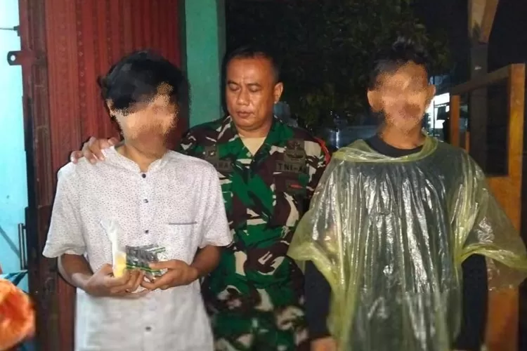 Dua orang penjual dan pembeli kegep, Babinsa Hegarmanah berhasil menggagalkan transaksi obat terlarang di Sukabumi (Usep)