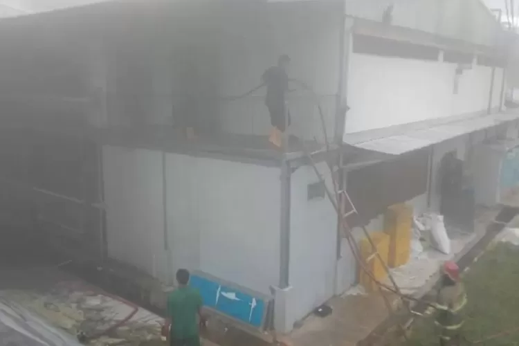 Sebuah peternakan ayam di Nagrak Sukabumi ludes terbakar, akibat dari kebakaran itu menyebabkan ribuan ayam mati terpanggang (ist)