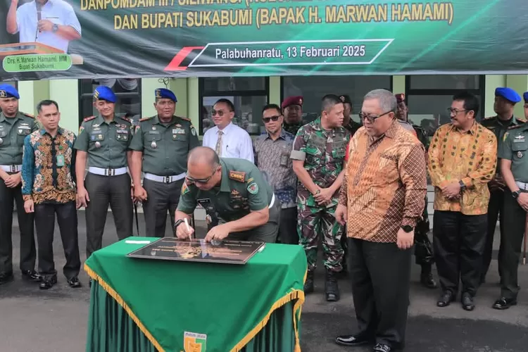 Sebagai komitmen meningkatkan keamanan dan pertahanan wilayah, Bupati Sukabumi Marwan Hamami meresmikan kantor Subdempom Palabuhanratu (ist)