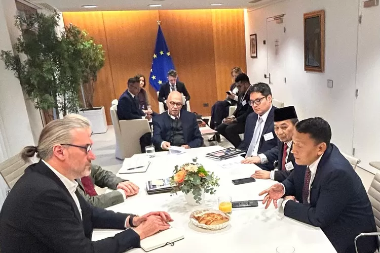 Ravindra Airlangga bersama rombongan BKSAP DPR RI melakukan pertemuan dengan Parlemen Uni Eropa. 