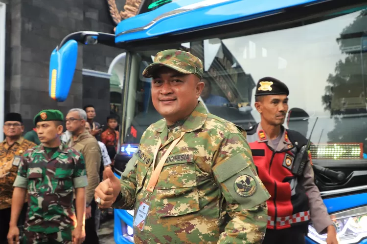 Bupati Bogor Rudy Susmanto saat mengikuti retret kepala daerah di Magelang, Selasa, 25 Februari 2025. Ia meminta jajarannya melakukan pembinaan terkait kasus kades viral. (Diskominfo)