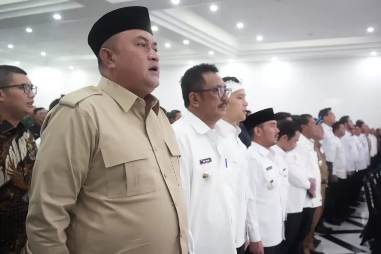 Bupati Bogor Rudy Susmanto saat&nbsp;menghadiri acara Sinergi&nbsp;Pemerintah Provinsi Jawa Barat untuk Jawa Barat Istimewa di Aula Husni Hamid, komplek perkantoran Pemkab Karawang, Selasa, 4 Maret 2025. (Diskominfo)