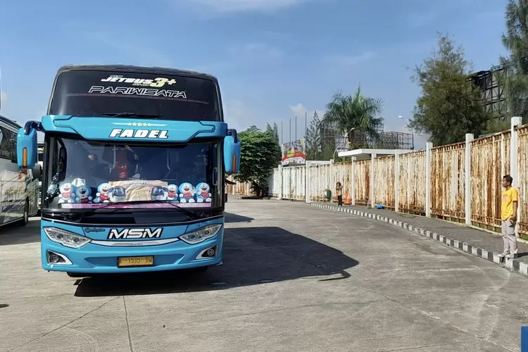 Ilustrasi bus mudik gratis. (Panca)