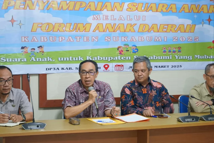 Sekda Ade Suryaman menyebut pentingnya Forum Anak Daerah dalam mewujudkan tujuan status Kota Sukabumi Ramah Anak (ist)