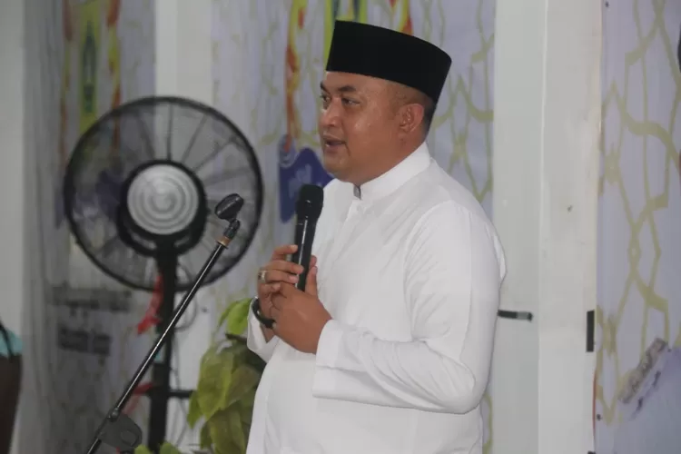 Bupati Bogor Rudy Susmanto saat mengikuti buka puasa bersama dan santunan yatim di Graha Kadin Kabupaten Bogor, Rabu, 19 Maret 2025. (Diskominfo)