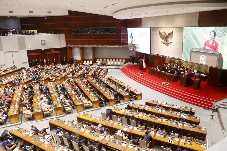 Ilustrasi sidang rapat paripurna DPR RI. (Dery Ridwansah/ JawaPos.com)