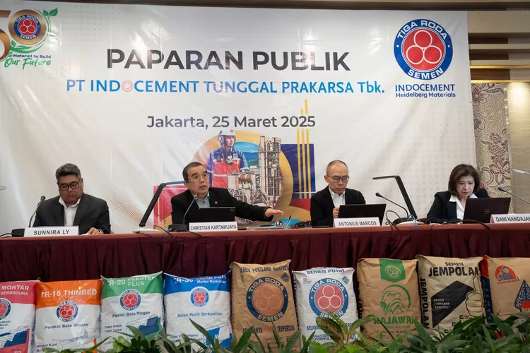 PT Indocement Tunggal Prakarsa Tbk sukses membukukan laba sebesar Rp2 triliun pada capaian tahun 2024 lalu dan margin yang lebih tinggi (ist)